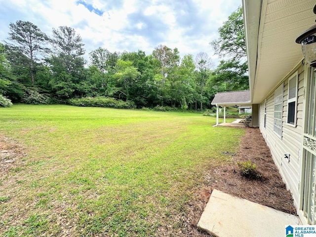 view of yard with a patio