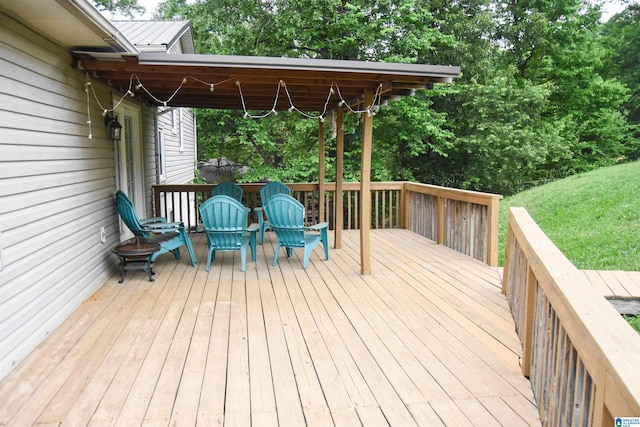 view of wooden deck
