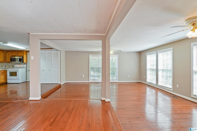 2928 University Way, Centreville, AL 35042 - unfurnished living room with light wood-style floors and a ceiling fan