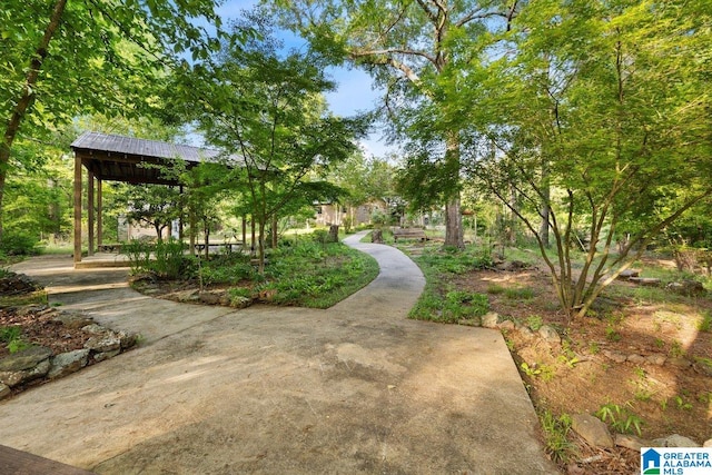 view of community with a gazebo