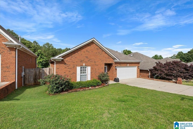 view of front of property with brick siding, a garage, and driveway