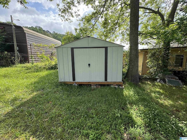 view of shed