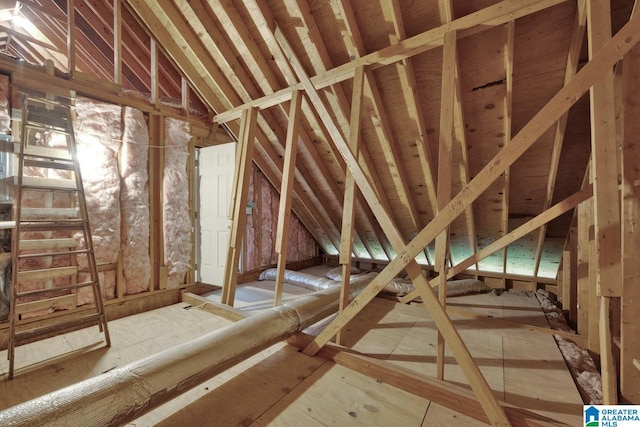 view of attic