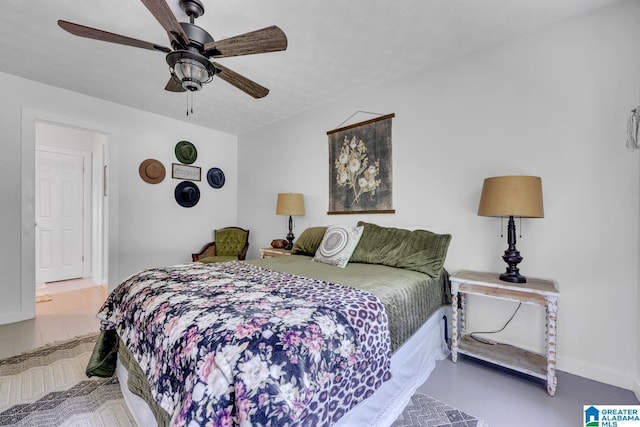 1522 Bower Dr SE, Cullman, AL 35055 - bedroom with baseboards and a ceiling fan