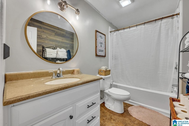 1522 Bower Dr SE, Cullman, AL 35055 - full bath featuring vanity, toilet, and shower / bath combination with curtain