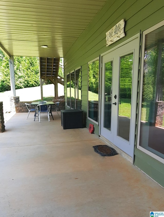 view of patio with outdoor dining space