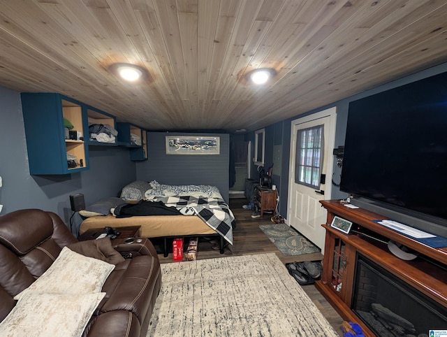 bedroom with wood finished floors