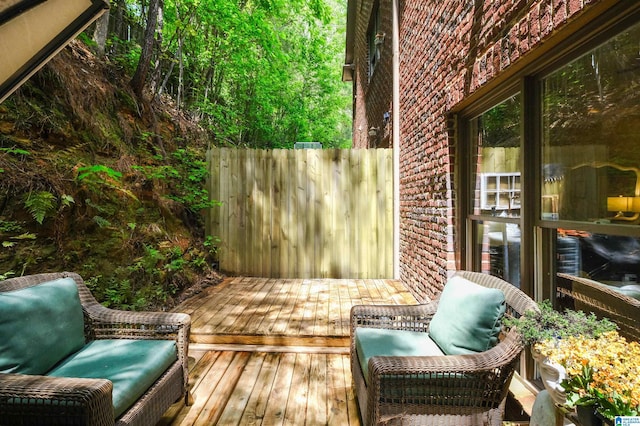 view of wooden terrace