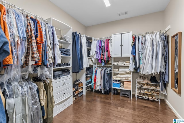 3057 Valley Ridge Rd, Hoover, AL 35242 - spacious closet with wood finished floors and visible vents