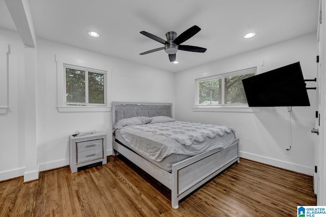 3824 Midway Rd, Adamsville, AL 35005 - bedroom with baseboards, recessed lighting, and wood finished floors