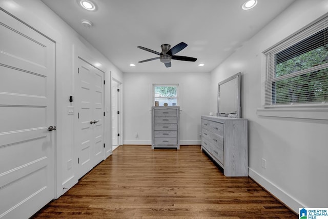 3824 Midway Rd, Adamsville, AL 35005 - interior space featuring recessed lighting, baseboards, ceiling fan, and wood finished floors