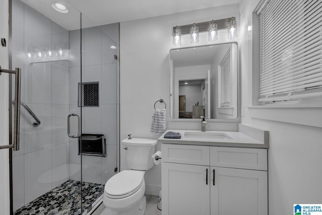 3824 Midway Rd, Adamsville, AL 35005 - full bath with vanity, a shower stall, and toilet