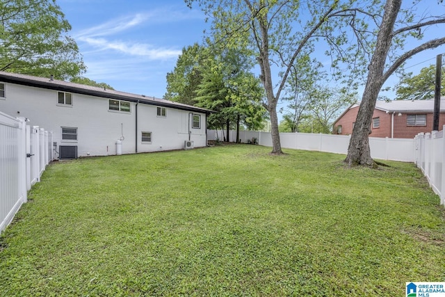 3824 Midway Rd, Adamsville, AL 35005 - view of yard featuring a fenced backyard and central AC