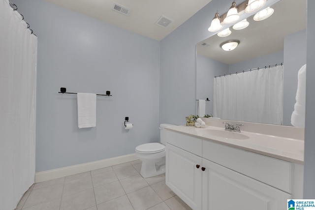 364 Stone Brook Cir, Hoover, AL 35226 - full bath with baseboards, tile patterned flooring, toilet, and visible vents