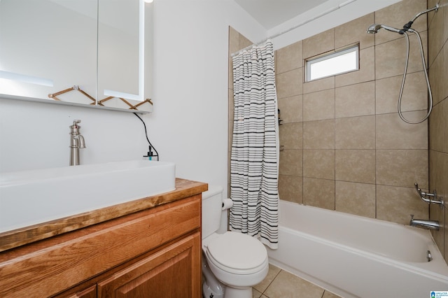 1352 County Road 185, Jemison, AL 35085 - bathroom with vanity, toilet, shower / bathtub combination with curtain, and tile patterned flooring