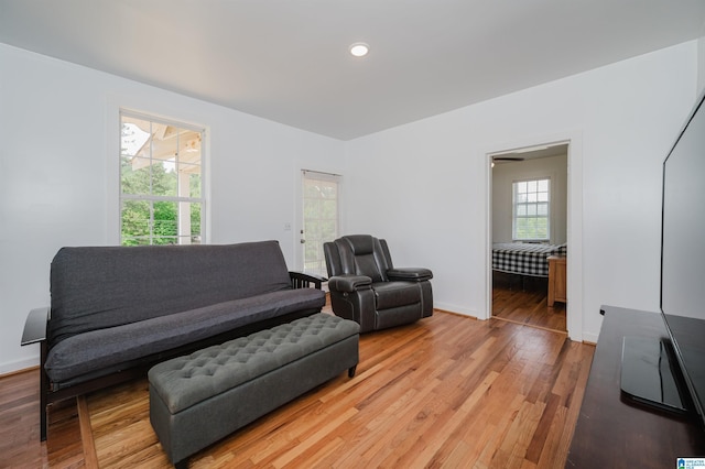 1352 County Road 185, Jemison, AL 35085 - living room with baseboards, light wood finished floors, and recessed lighting