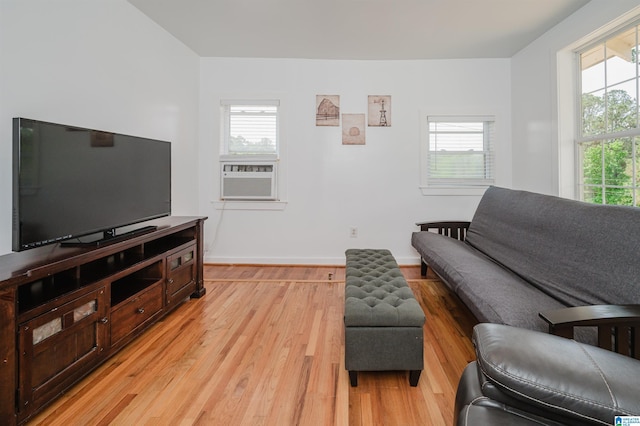 1352 County Road 185, Jemison, AL 35085 - living room featuring a wealth of natural light, cooling unit, and light wood-style floors
