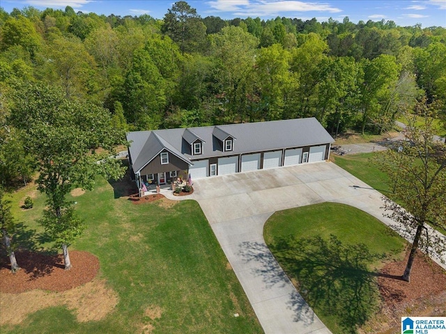 aerial view with a view of trees