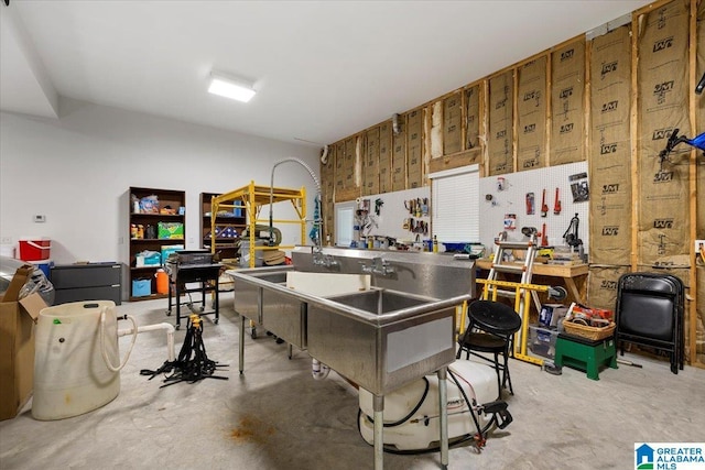 kitchen featuring concrete flooring