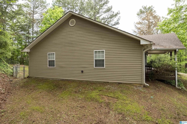 view of side of property
