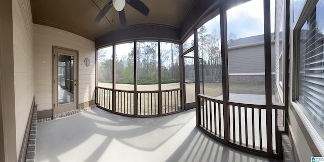 1516 James Hill Way, Hoover, AL 35226 - unfurnished sunroom with a ceiling fan