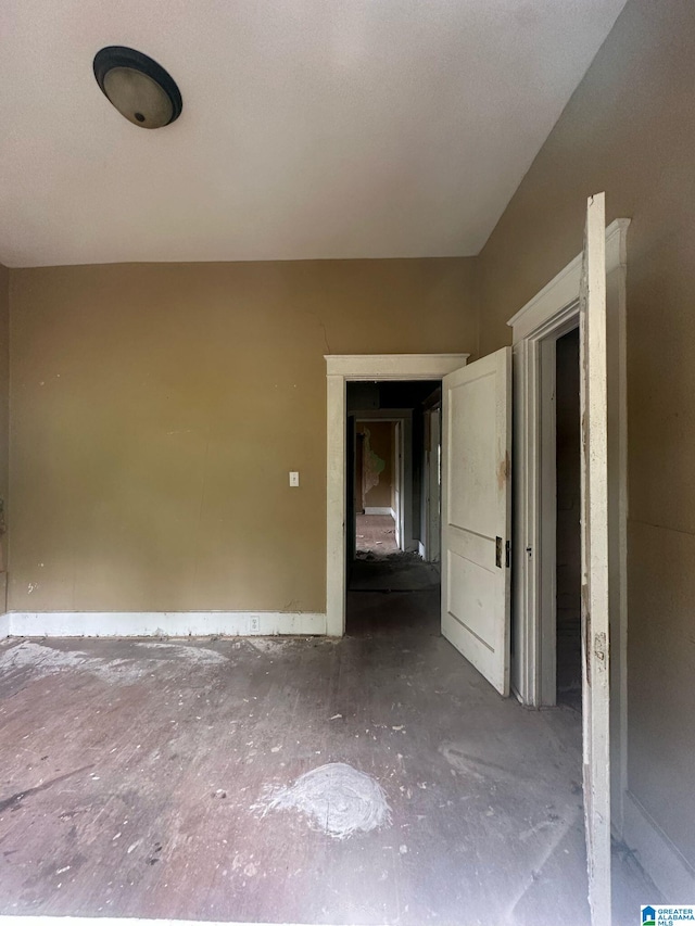 view of spare room