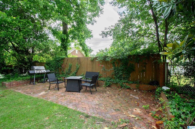 402 8th St, Clanton, AL 35045 - view of patio / terrace featuring a fenced backyard