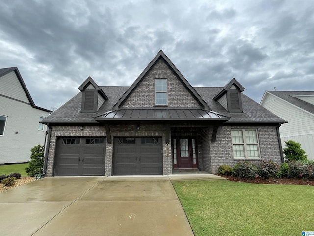 3304 Trip Run, Hoover, AL 35244 - view of front facade featuring brick siding, concrete driveway, a front yard, and roof with shingles