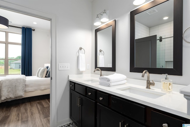 3304 Trip Run, Hoover, AL 35244 - ensuite bathroom featuring wood finished floors and double vanity