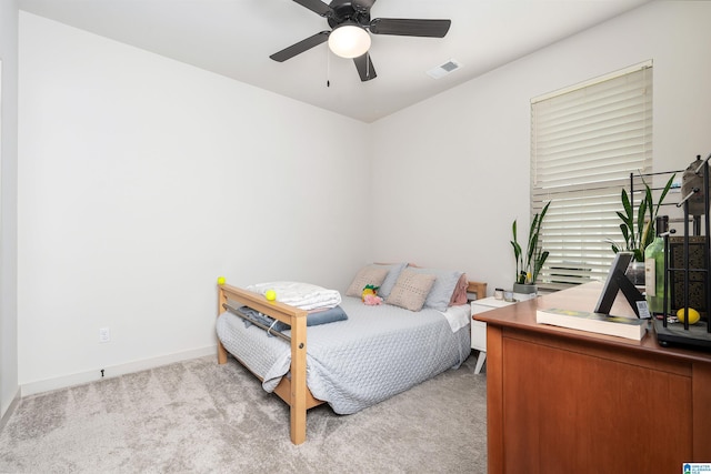 3304 Trip Run, Hoover, AL 35244 - bedroom with carpet floors, baseboards, a ceiling fan, and an office area