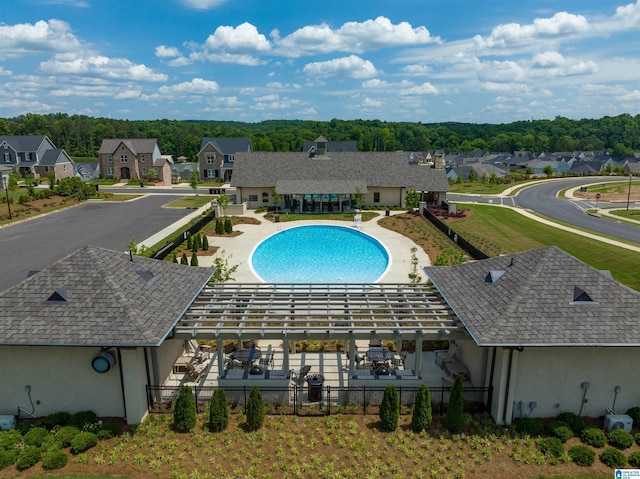 3304 Trip Run, Hoover, AL 35244 - view of pool with fence, a residential view, and a pergola