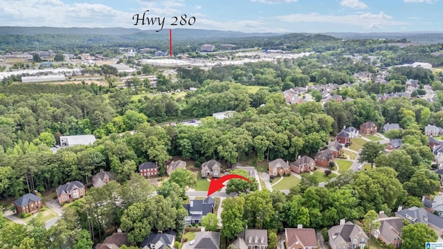 aerial view featuring a residential view