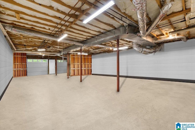 view of basement