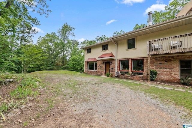 323 Taylor Rd, Remlap, AL 35133 - view of front facade with stucco siding and brick siding