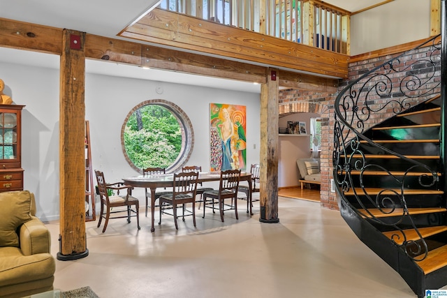 323 Taylor Rd, Remlap, AL 35133 - dining space featuring concrete floors