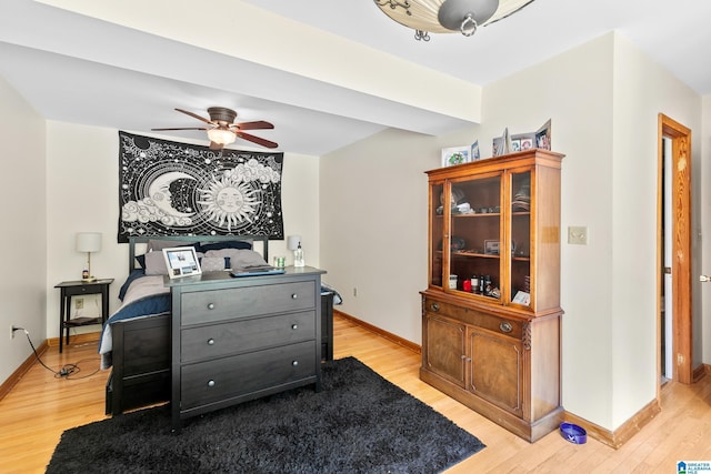 323 Taylor Rd, Remlap, AL 35133 - bedroom with light wood finished floors, baseboards, and a ceiling fan