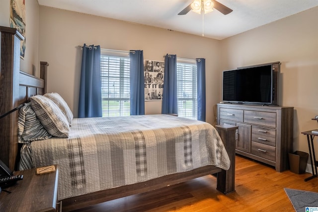 145 Cameron Ct, Alexandria, AL 36250 - bedroom featuring ceiling fan and wood finished floors
