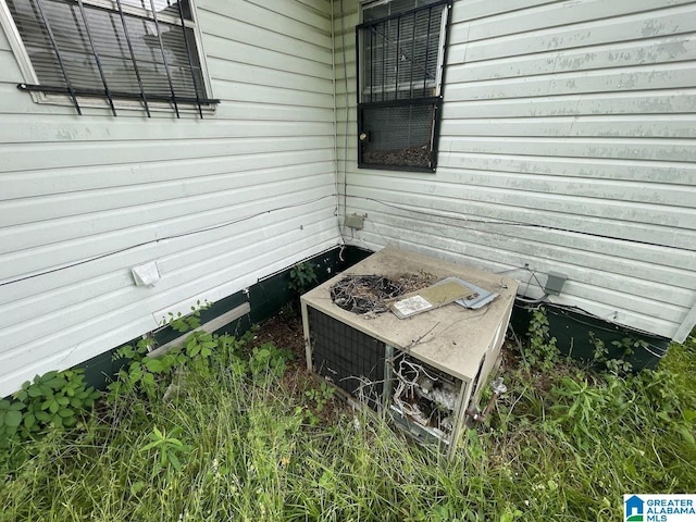 details with central AC unit
