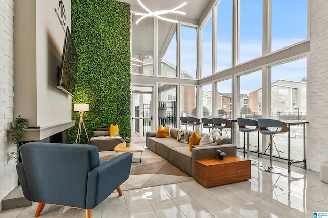 view of sunroom