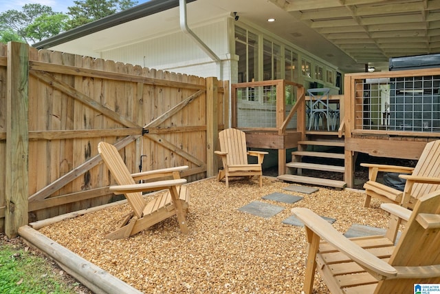 exterior space featuring fence