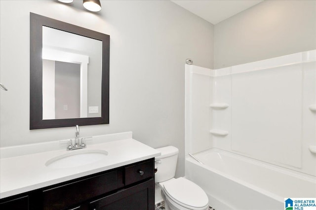 4546 Brexton St, Trussville, AL 35173 - bathroom with vanity, toilet, and shower / tub combination