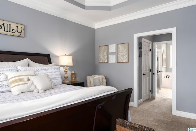 605 N Grande View Cir, Maylene, AL 35114 - bedroom featuring light carpet, crown molding, and baseboards