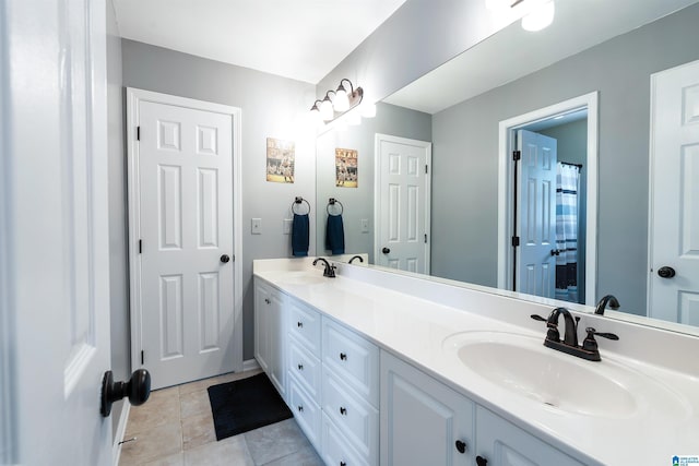 605 N Grande View Cir, Maylene, AL 35114 - full bathroom with double vanity and tile patterned floors