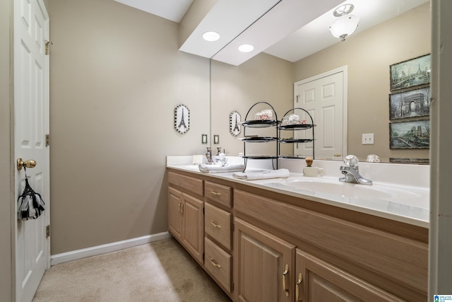 934 Chestnut Oaks Cir, Hoover, AL 35244 - bathroom with baseboards and double vanity
