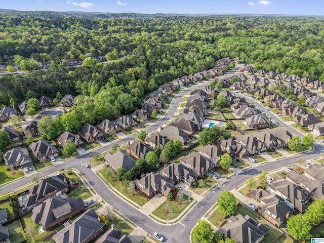 2608 Arbor Way, Hoover, AL 35244 - aerial view of property and surrounding area featuring nearby suburban area and a heavily wooded area