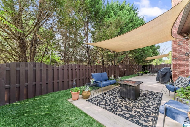 2608 Arbor Way, Hoover, AL 35244 - view of patio featuring an outdoor living space and grilling area