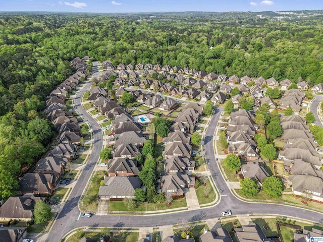2608 Arbor Way, Hoover, AL 35244 - aerial view of property and surrounding area with a forest and nearby suburban area