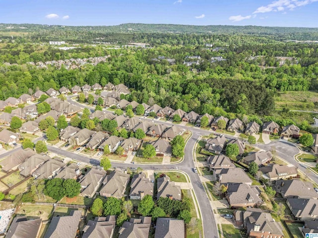 2608 Arbor Way, Hoover, AL 35244 - aerial view of property's location featuring nearby suburban area and a heavily wooded area