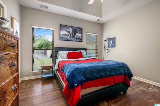 4126 Jubilee Ln, Moody, AL 35004 - bedroom featuring baseboards, wood finished floors, and a ceiling fan
