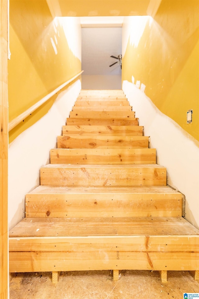 view of stairway